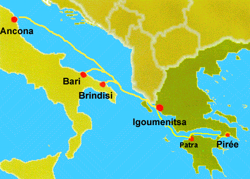 carte des ferries